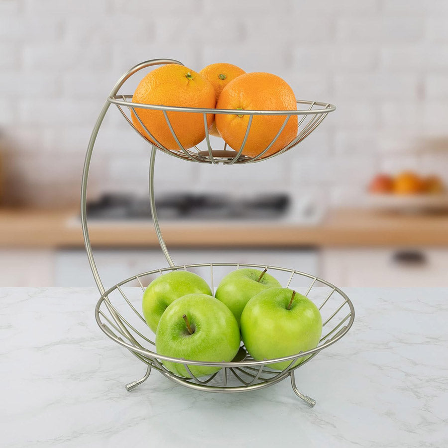 Two-Tier Curved Fruit Basket